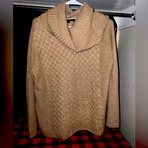 Verve Ami lattice style knitted cowlneck sz large
